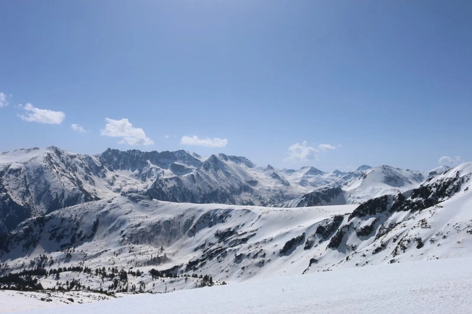 Pirin mountain peaks above Bansko